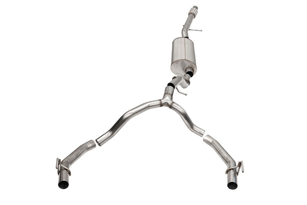 Corsa 21-23 Cadillac Escalade 6.2L Dual Rear 3.5/2.75in Sport Cat-Back Exhaust Uses FactoryBezels