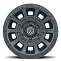ICON Thrust 17x8.5 6x5.5 0mm Offset 4.75in BS Satin Black Wheel